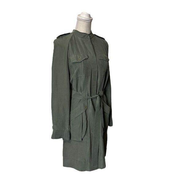 Marc by Marc Jacobs Long Sleeve Silk Belted Utility Dress Size 4 - Picture 6 of 17